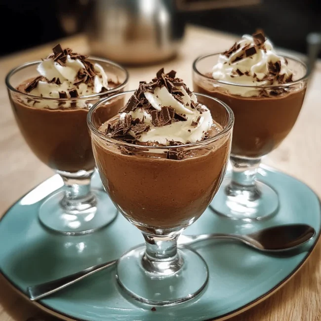 Easy Chocolate Mousse in Glasses odz1ic